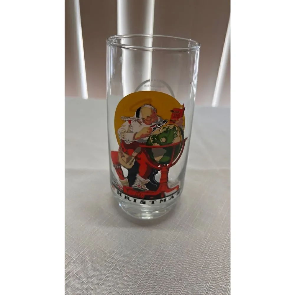 VINTANGE 1970 COCA COLA COKE NORMAN ROCKWELL COLLECTIBLE GLASS